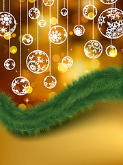 Image showing Elegant golden christmas background. EPS 8