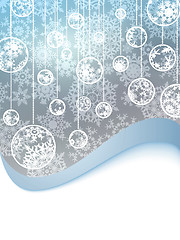 Image showing Elegant christmas with snowflakes. EPS 8