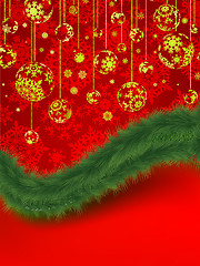 Image showing Christmas red greeting card. EPS 8