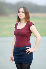 Image showing Woman posing on street