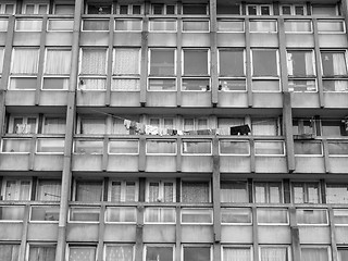 Image showing Black and white Robin Hood Gardens London