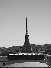 Image showing Black and white Mole Antonelliana Turin