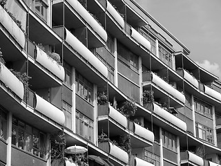 Image showing Black and white Hansaviertel in Berlin