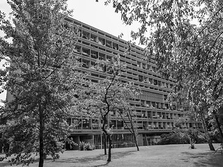 Image showing Black and white Corbusierhaus Berlin