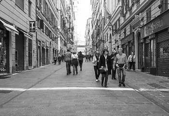 Image showing Black and white Genoa Italy