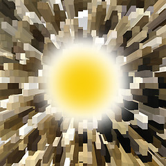 Image showing big yellow abstract explosion