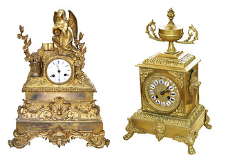 Image showing Antique table clocks