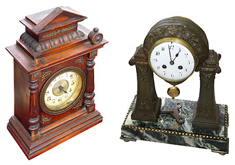 Image showing Antique table clocks