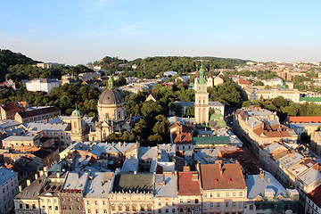 Image showing view to the house-tops in Lvov city