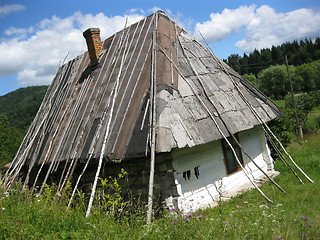 Image showing old rural house in Carpathian region