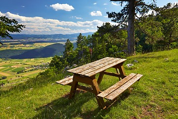 Image showing Outdoor bench