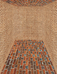 Image showing room made from brick and sack walls