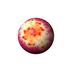 Image showing Golden Red Abstract Globe