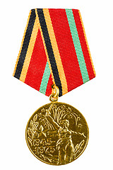 Image showing Russian (soviet) medal for participation in the Second World War