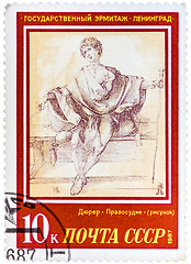 Image showing Stamp printed in the USSR, shows a painting artist Albrecht Dure