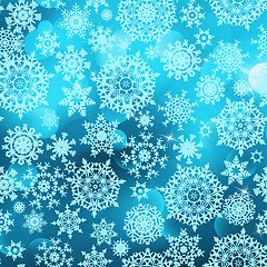 Image showing Blue abstract christmas with snowflake. EPS 8