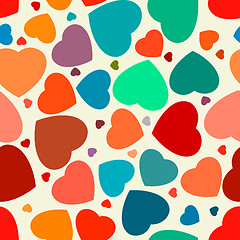 Image showing Hearts seamless Background. EPS 8