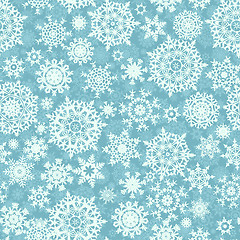 Image showing Seamless card with Christmas snowflakes. EPS 8