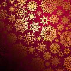 Image showing Christmas pattern snowflake background. EPS 8