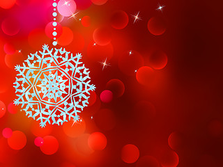 Image showing Christmas tree decoration on lights. EPS 8