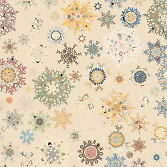 Image showing Christmas pattern snowflake, seamless. EPS 8