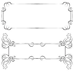 Image showing Set vector frames for design