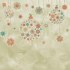 Image showing Stylized Christmas Balls, Background. EPS 8