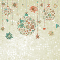 Image showing Stylized Christmas balls, on elegant. EPS 8
