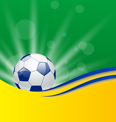 Image showing Football card in Brazil flag colors