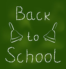 Image showing  Back to school background with text and bells