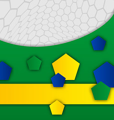 Image showing Abstract brazilian background with geometric figures