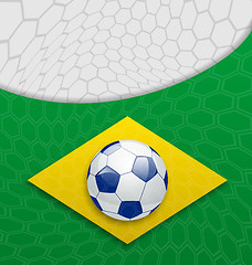 Image showing Abstract brazilian background with ball 