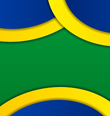 Image showing Abstract background in Brazil flag colors