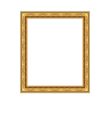 Image showing Picture ornate frame isolated on white background