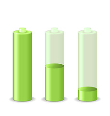 Image showing Set battery charge status, isolated on white background