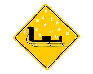 Image showing Sledge warning sign