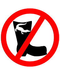 Image showing Crocodile leather boots prohibited