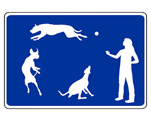 Image showing Traffic sign for dogs