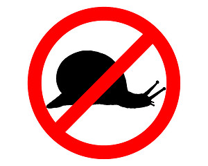 Image showing Prohibition sign for slugs
