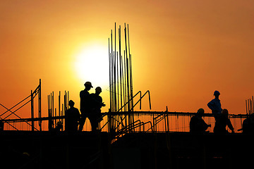 Image showing silhouette workers