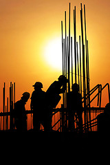 Image showing silhouette workers