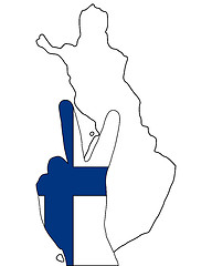 Image showing Finland hand signal