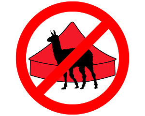 Image showing Lama in circus prohibited