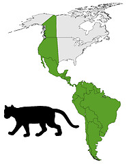 Image showing Cougar range map