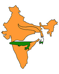 Image showing Crocodile India