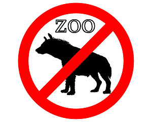 Image showing Hyena in zoo prohibited