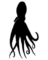 Image showing Octopus Silhouette