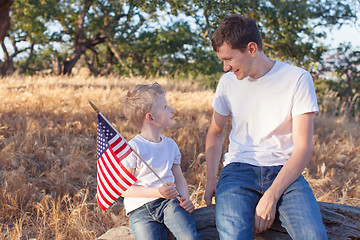 Image showing family celebrating 4th of July