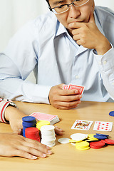 Image showing Playing poker