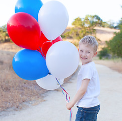 Image showing boy celebrating 4th of July